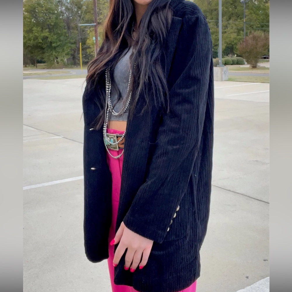 Velvet like blazer